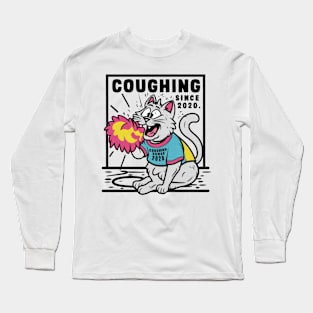 Cat coughing Long Sleeve T-Shirt